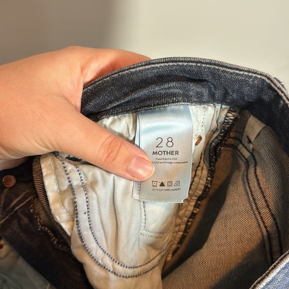 MOTHER High Waisted Looker Here Kitty, Kitty Glitter Racer Stripe Jeans 28 - Picture 12 of 13